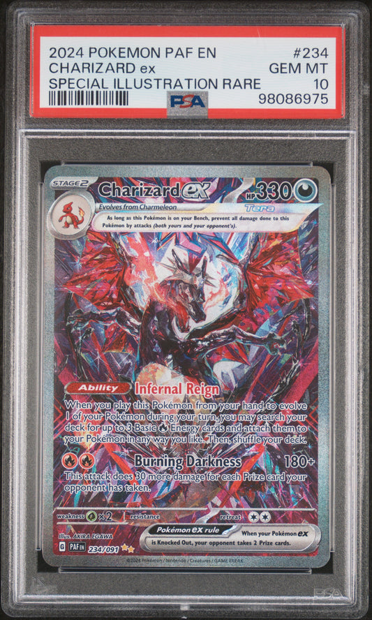PSA 10 2024 CHARIZARD EX 234 PAF EN-PALDEAN FATES