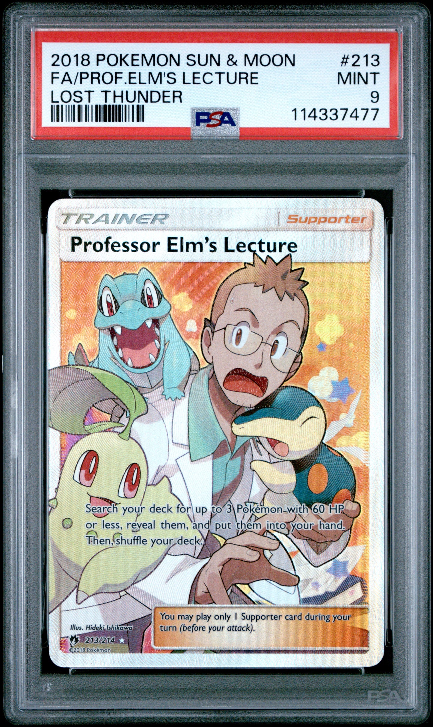 PSA 9 2018 PROFESSOR ELM'S LECTURE 213 LOST THUNDER