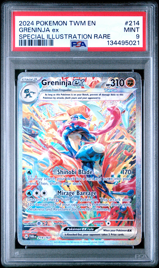 PSA 9 2024 GRENINJA EX 214 TWM EN-TWILIGHT MASQUERADE