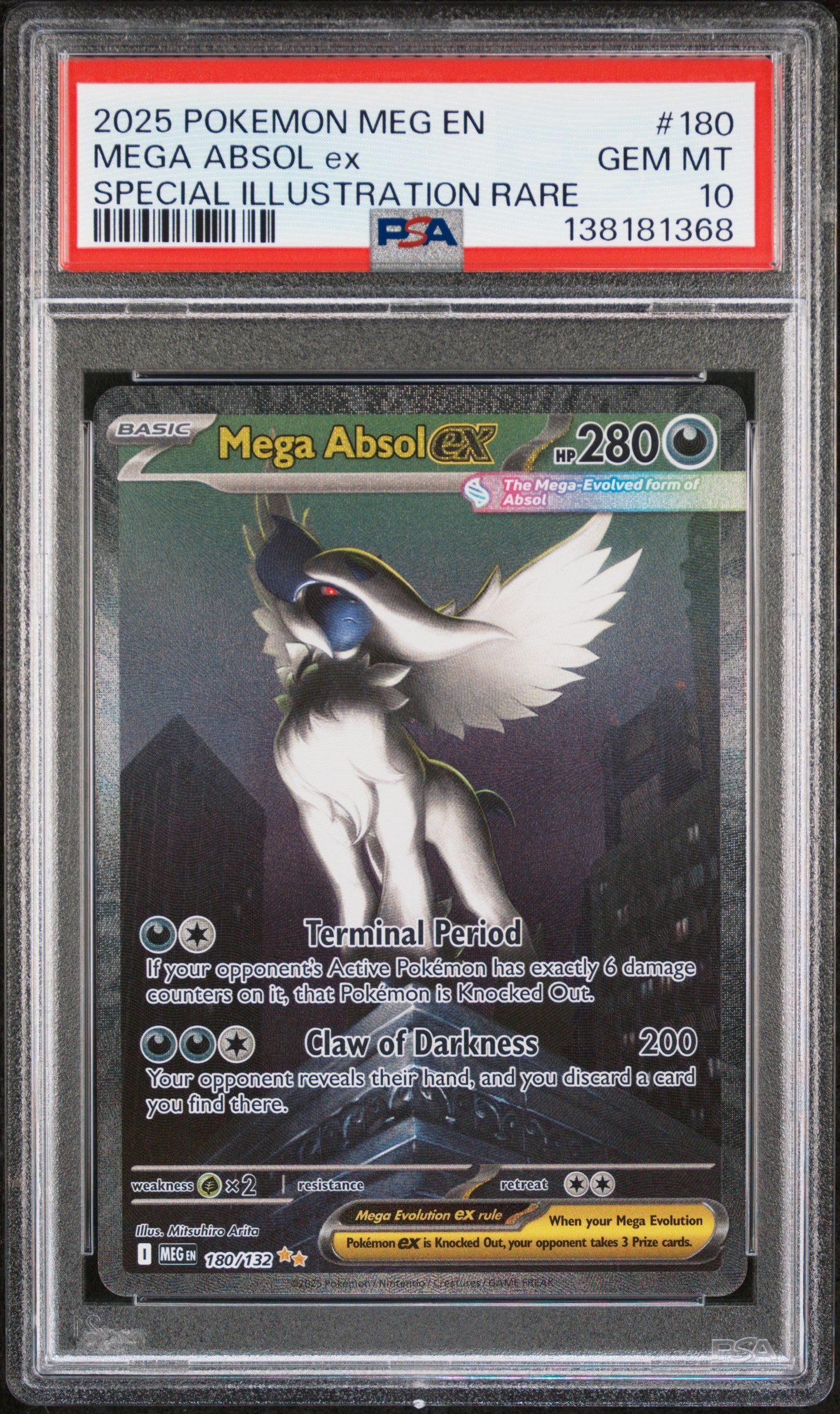 PSA 10 2025 MEGA ABSOL EX 180 MEGA EVOLUTION