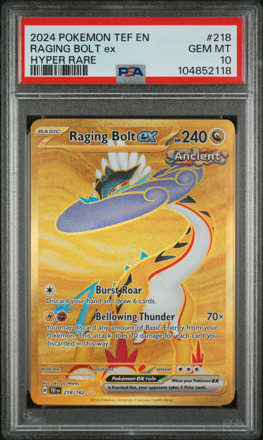 PSA 10 2024 RAGING BOLT EX 218 TEF EN-TEMPORAL FORCES
