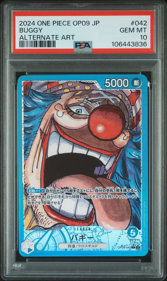 PSA 10 2024 BUGGY 042 ONE PIECE OP09-EMPERORS IN THE NEW WORLD