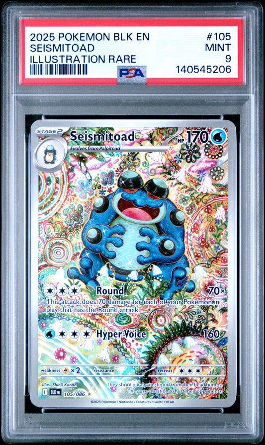 PSA 9 2025 SEISMITOAD 105 BLK EN-BLACK BOLT