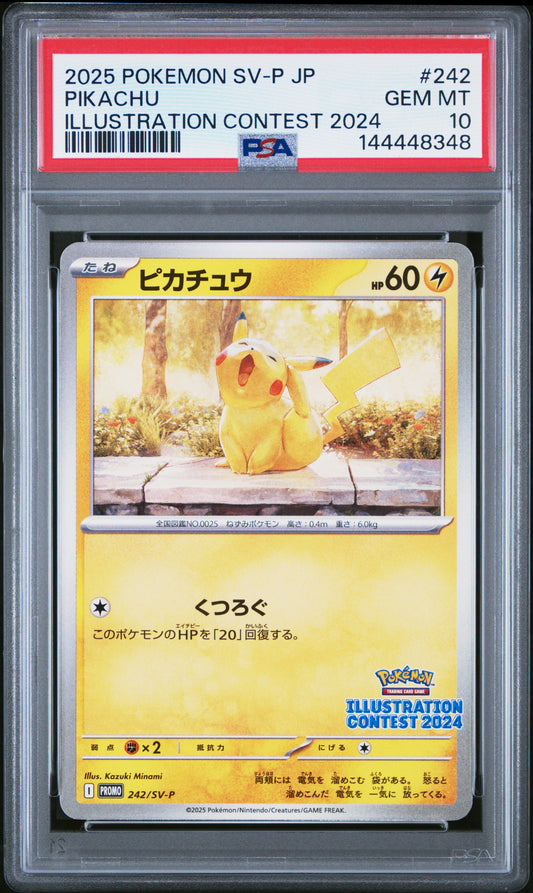 PSA 10 2025 PIKACHU 242 SV-P PROMO