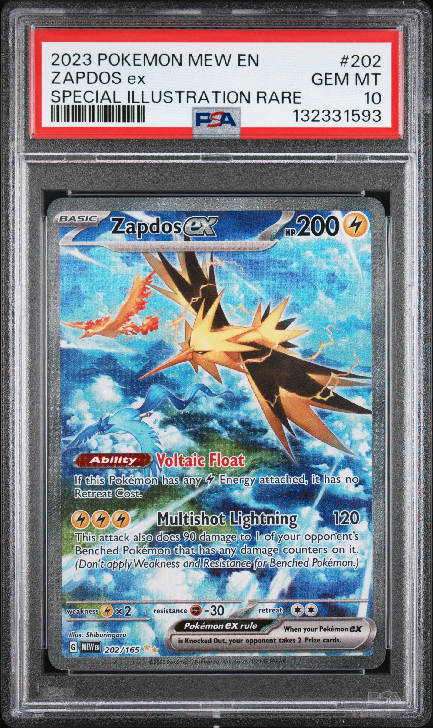 PSA 10 2023 ZAPDOS EX 202 151