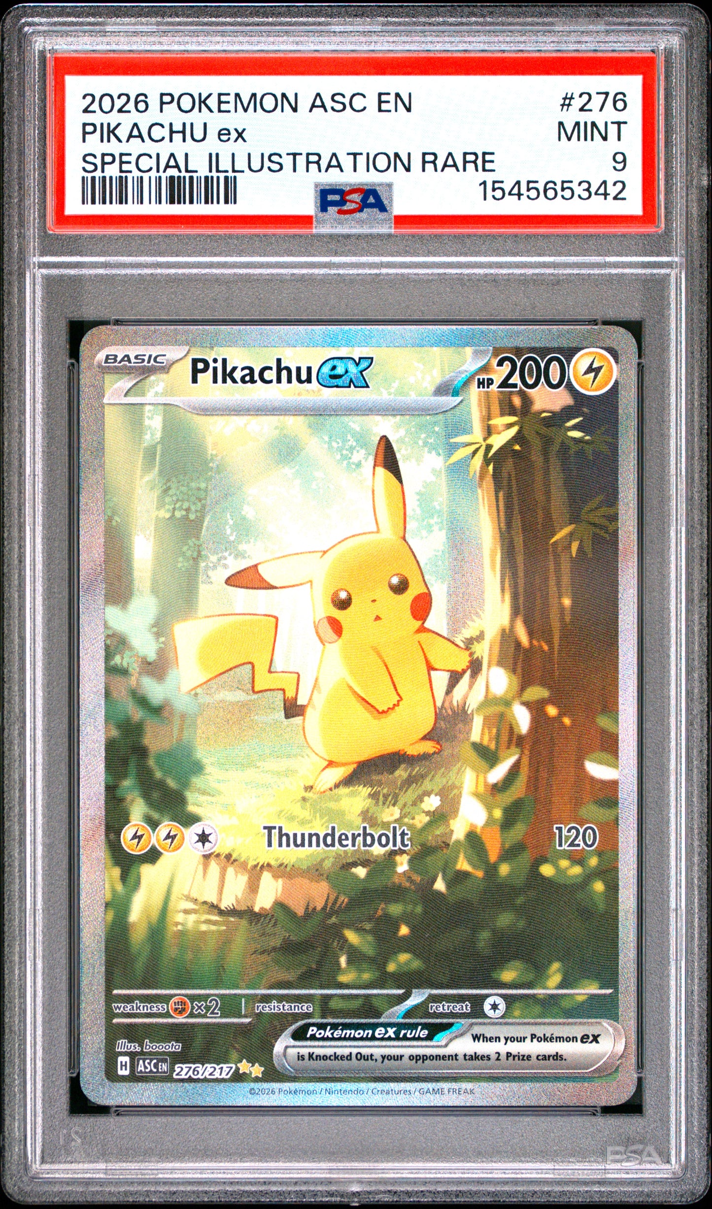 PSA 9 2026 PIKACHU EX 276 ASCENDED HEROES