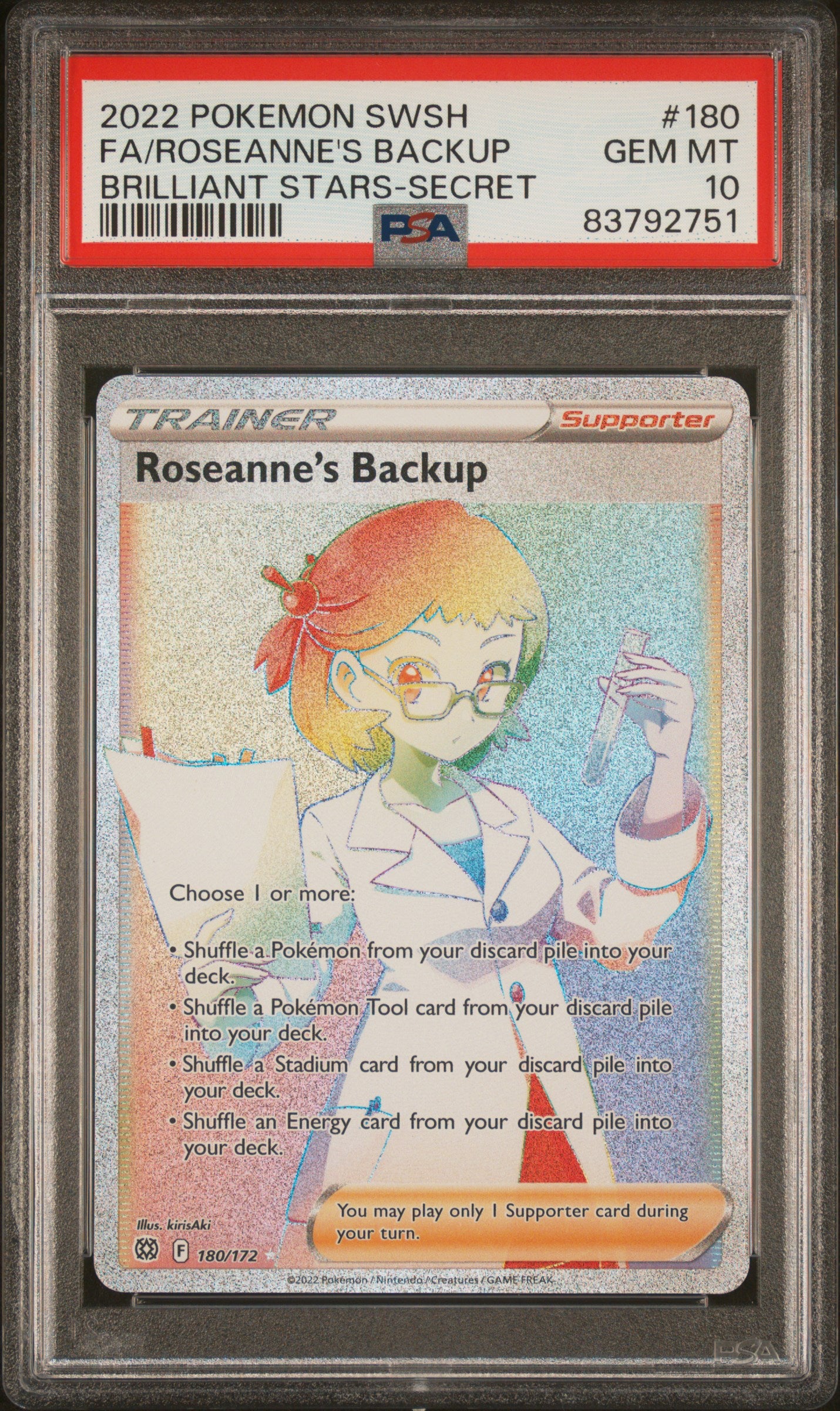 PSA 10 2022 ROSEANNE'S BACKUP 180 BRILLIANT STARS