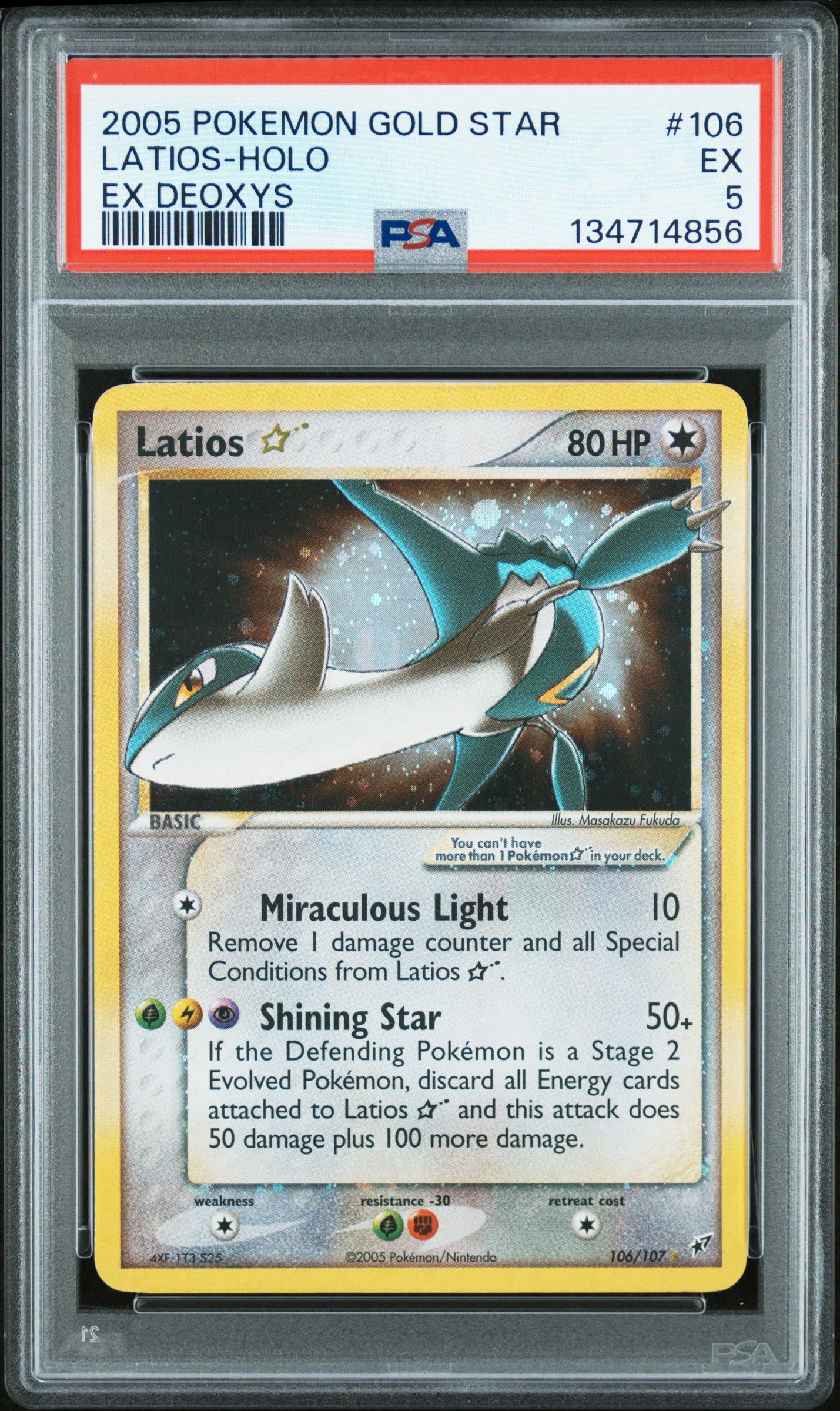 PSA 5 2005 LATIOS HOLO 106 DEOXYS