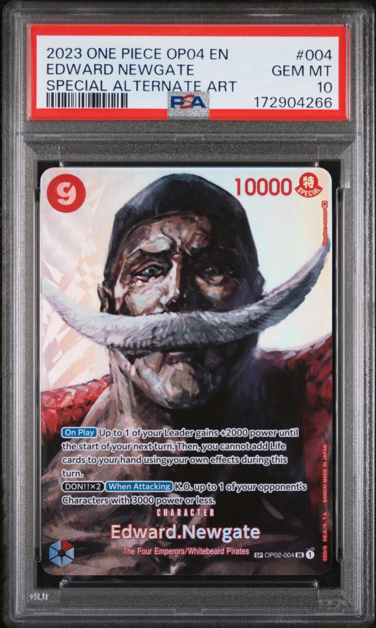 PSA 10 2023 EDWARD NEWGATE 004 ONE PIECE OP04-KINGDOMS OF INTRIGUE