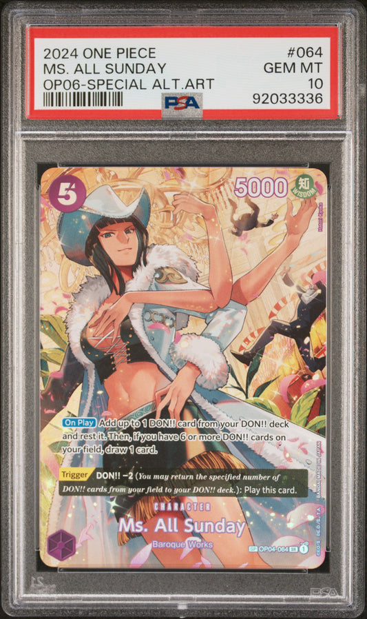 PSA 10 2024 MS. ALL SUNDAY 064 ONE PIECE OP06