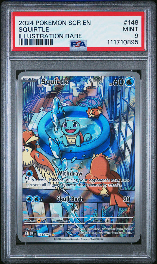 PSA 9 2024 SQUIRTLE 148 SCR EN-STELLAR CROWN