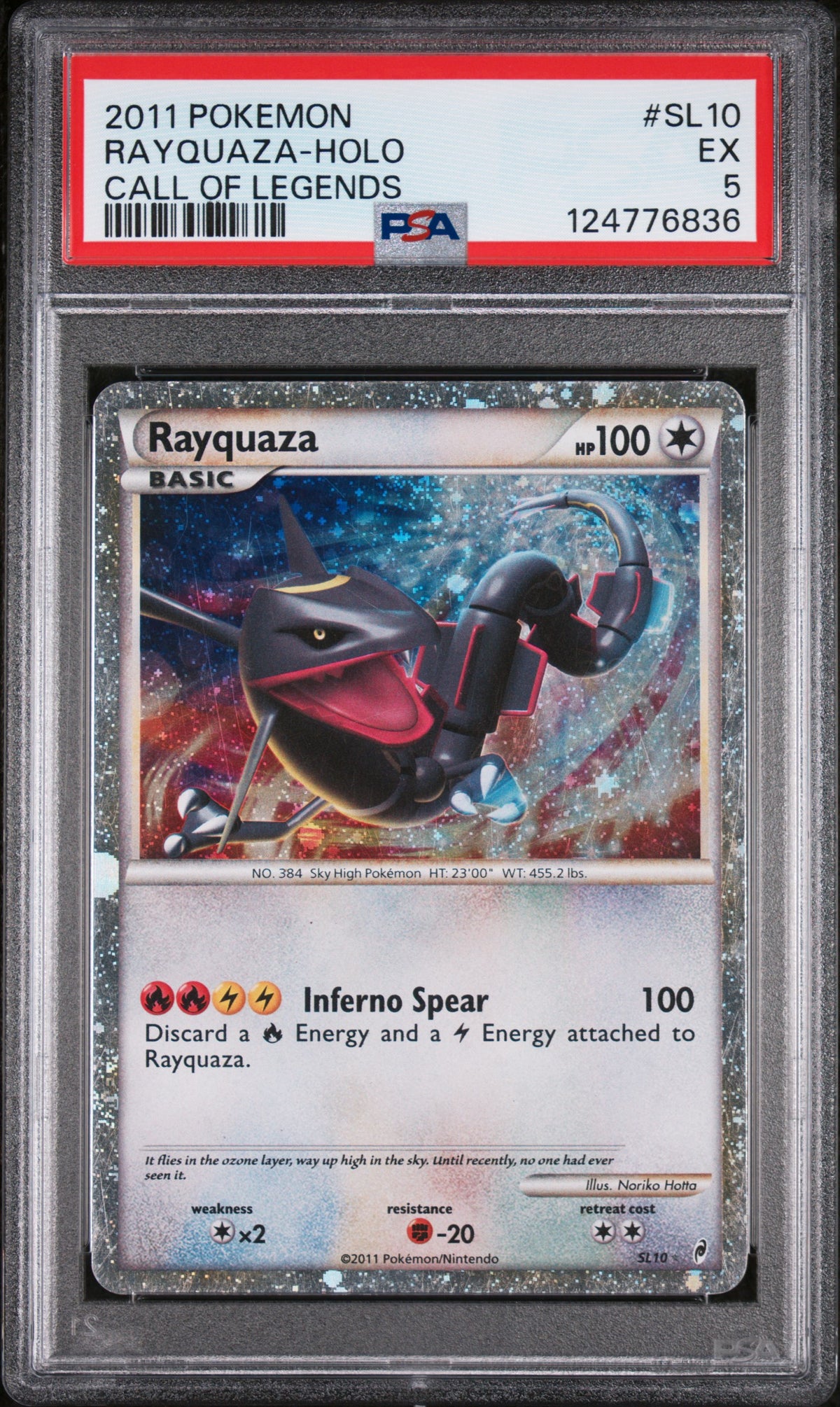 PSA 5 2011 RAYQUAZA HOLO SL10/95 CALL OF LEGENDS
