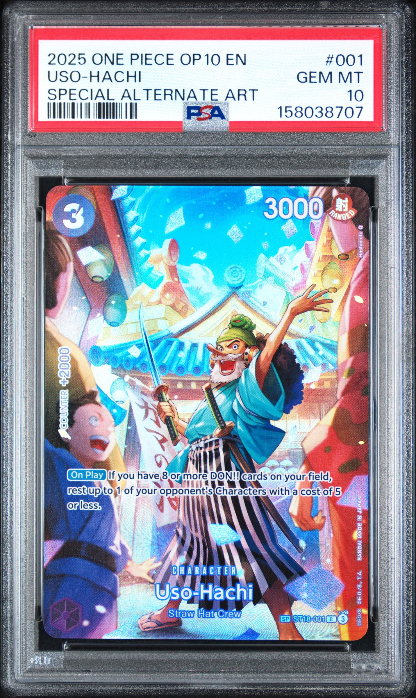 PSA 10 2025 USO-HACHI 001 ONE PIECE OP10-ROYAL BLOOD