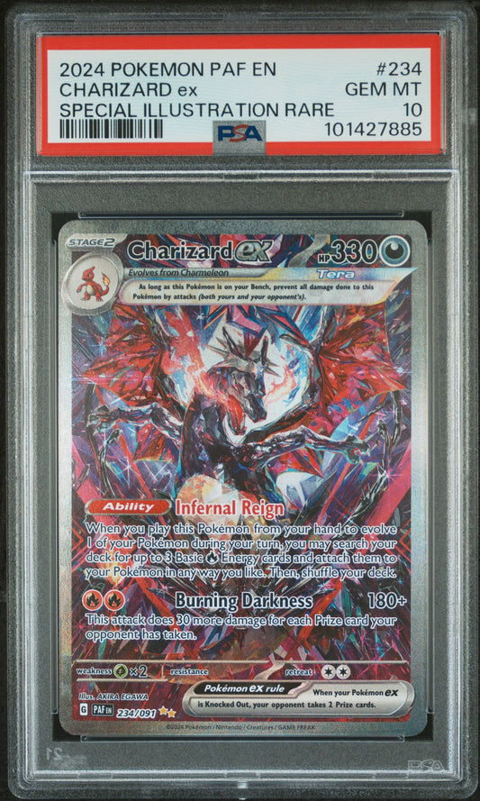 PSA 10 2024 CHARIZARD EX 234 PAF EN-PALDEAN FATES