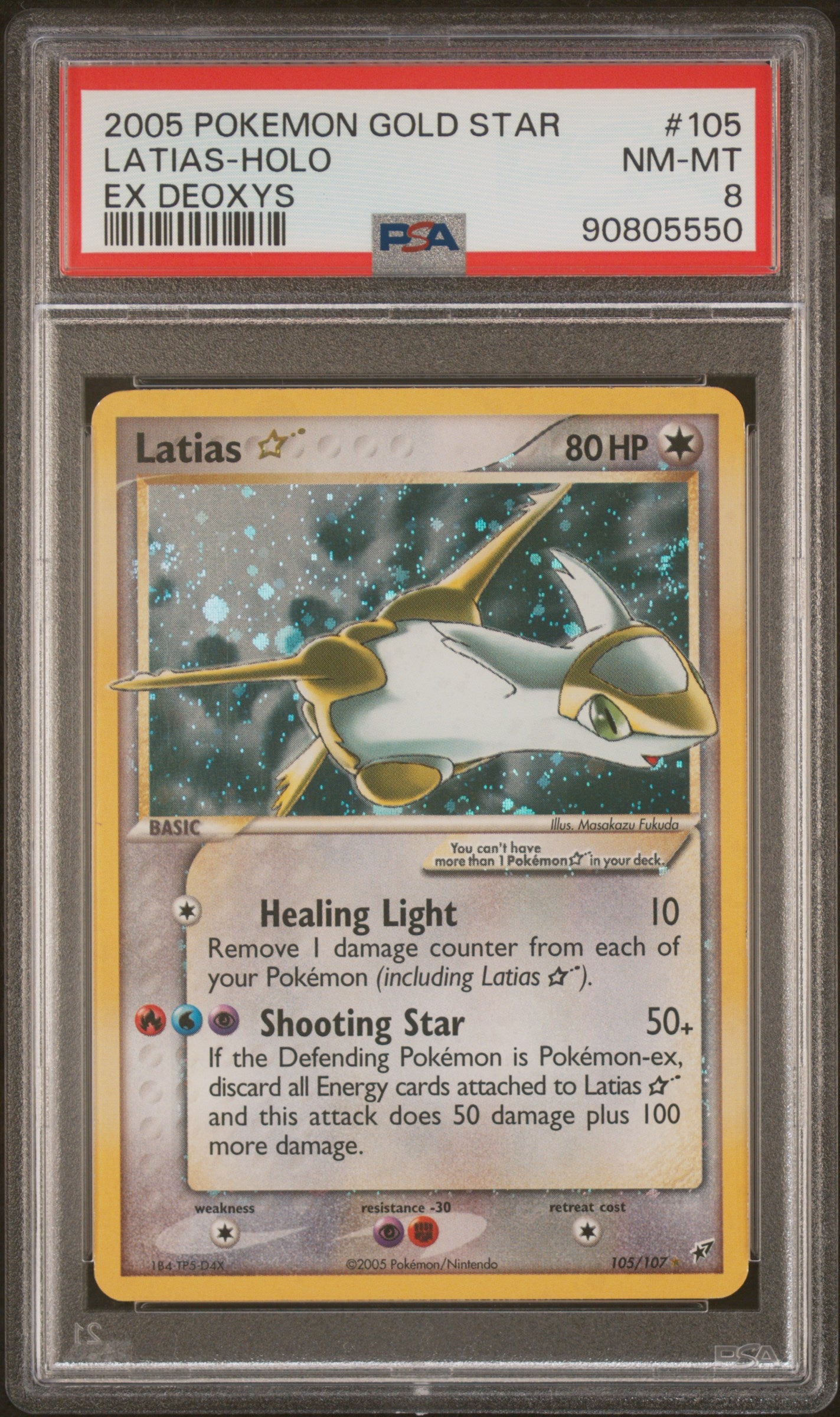 PSA 8 2005 LATIAS HOLO 105 DEOXYS