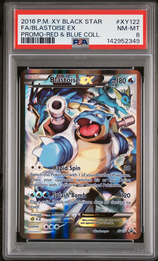 PSA 8 2016 BLASTOISE EX XY122 BLACK STAR PROMO