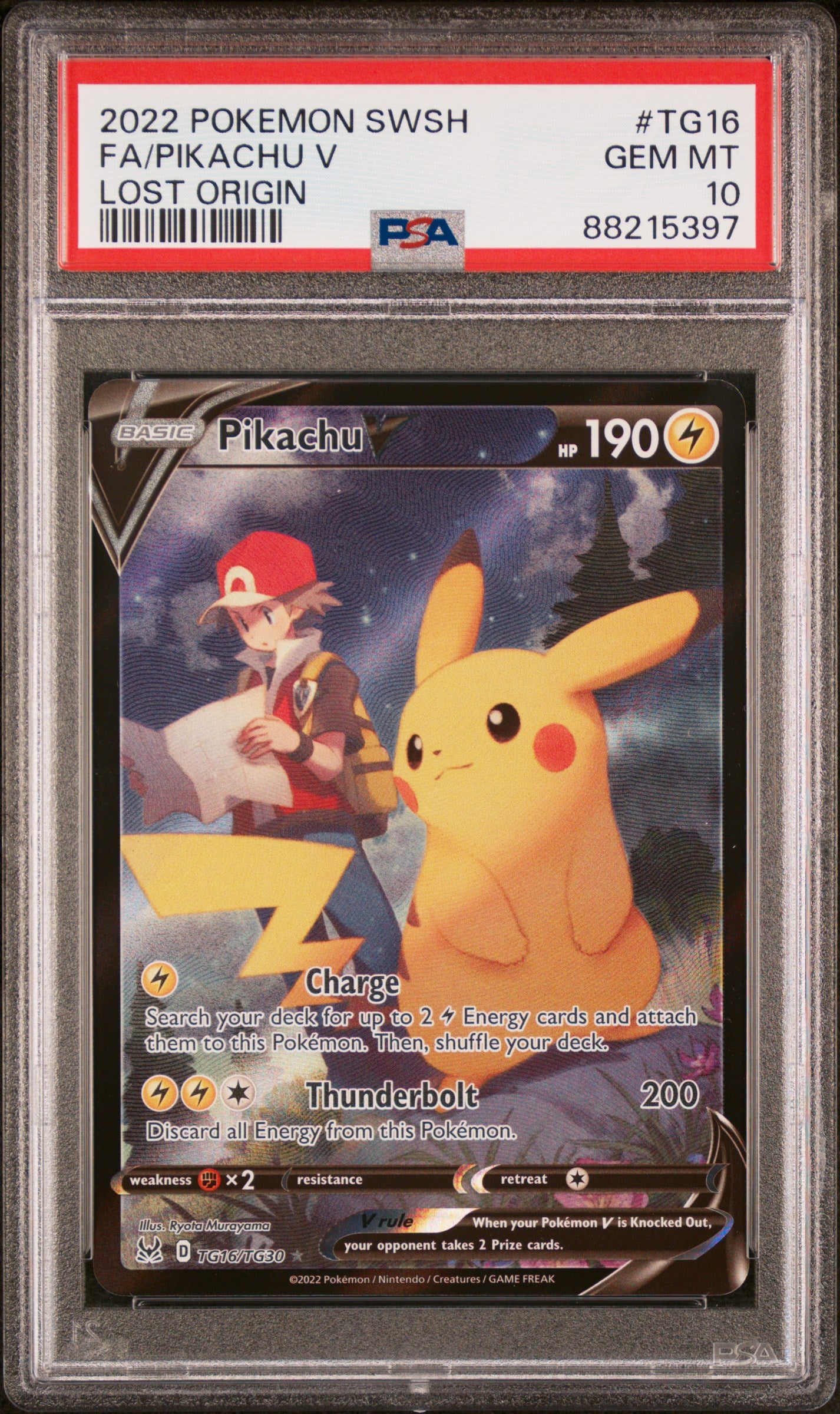 PSA 10 2022 PIKACHU V TG16 LOST ORIGIN