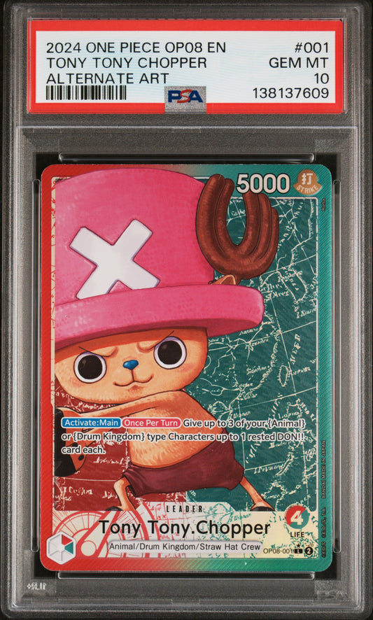 PSA 10 2024 TONY TONY CHOPPER 001 ONE PIECE OP08-TWO LEGENDS