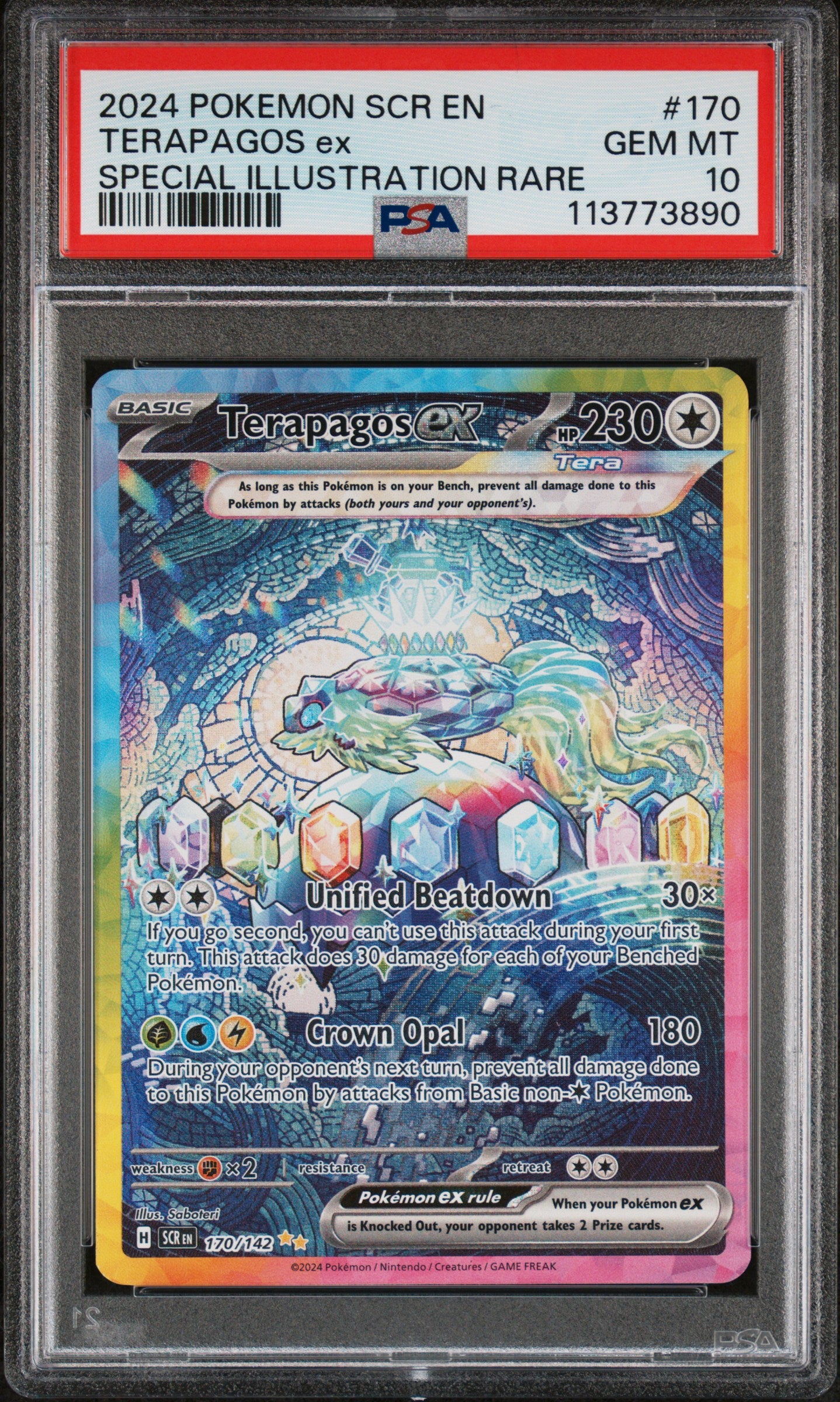PSA 10 2024 TERAPAGOS EX 170/142 STELLAR CROWN