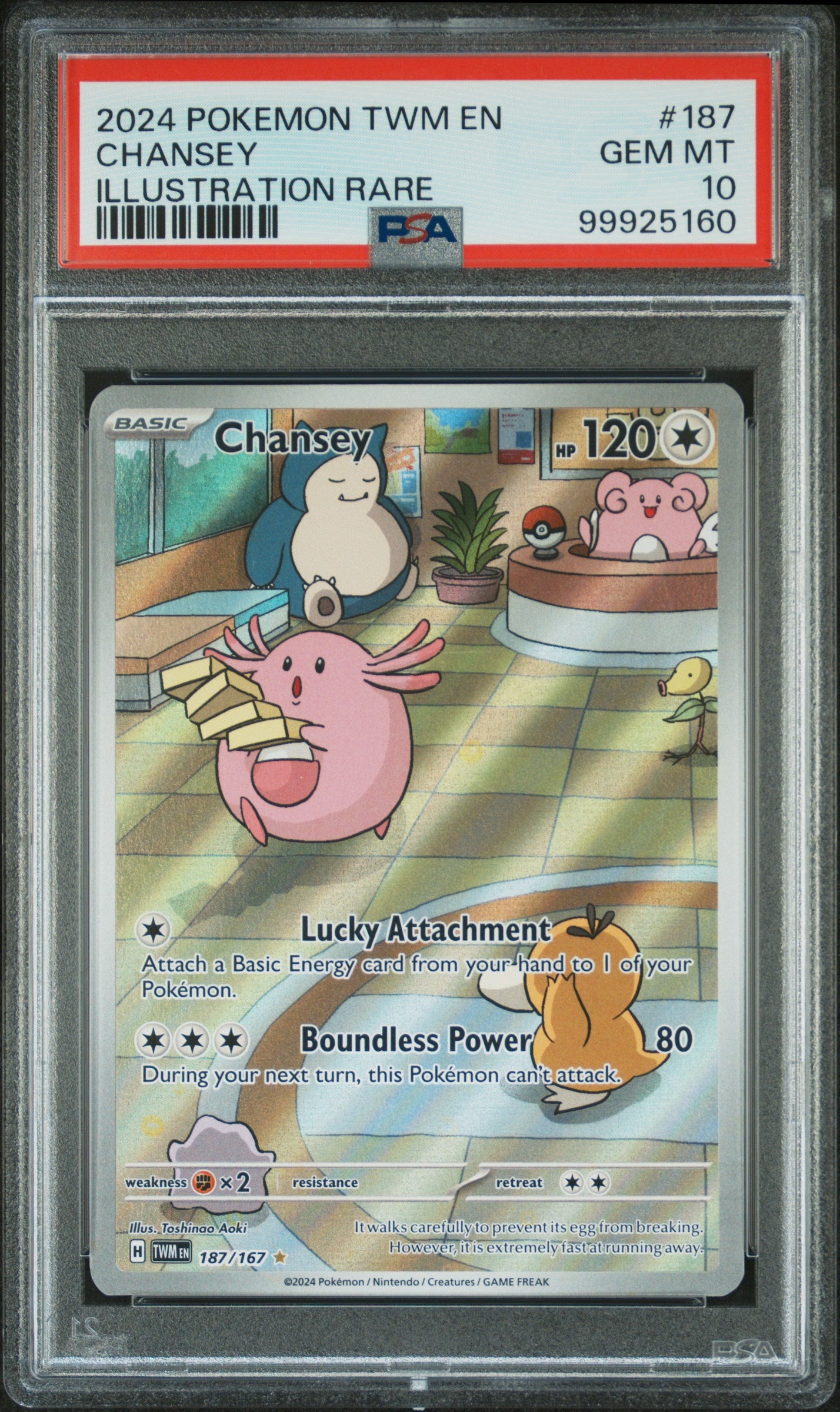 PSA 10 2024 CHANSEY 187 TWM EN-TWILIGHT MASQUERADE