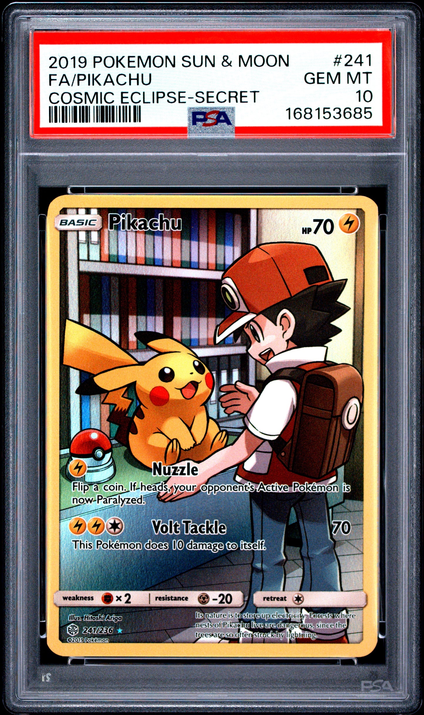 PSA 10 2019 PIKACHU 241/236 COSMIC ECLIPSE