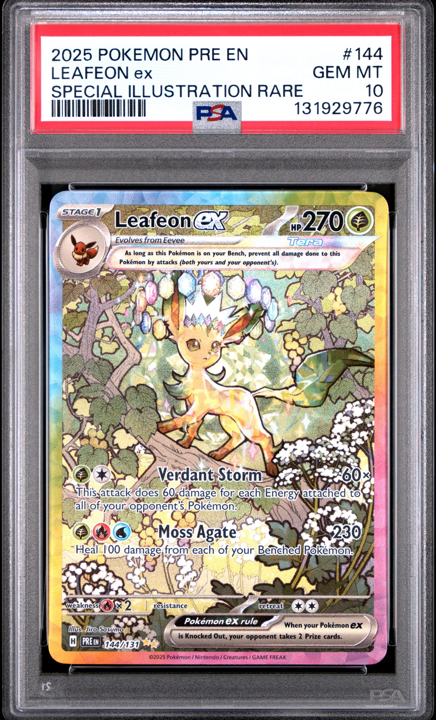 PSA 10 2025 LEAFEON EX 144/131 PRISMATIC EVOLUTIONS