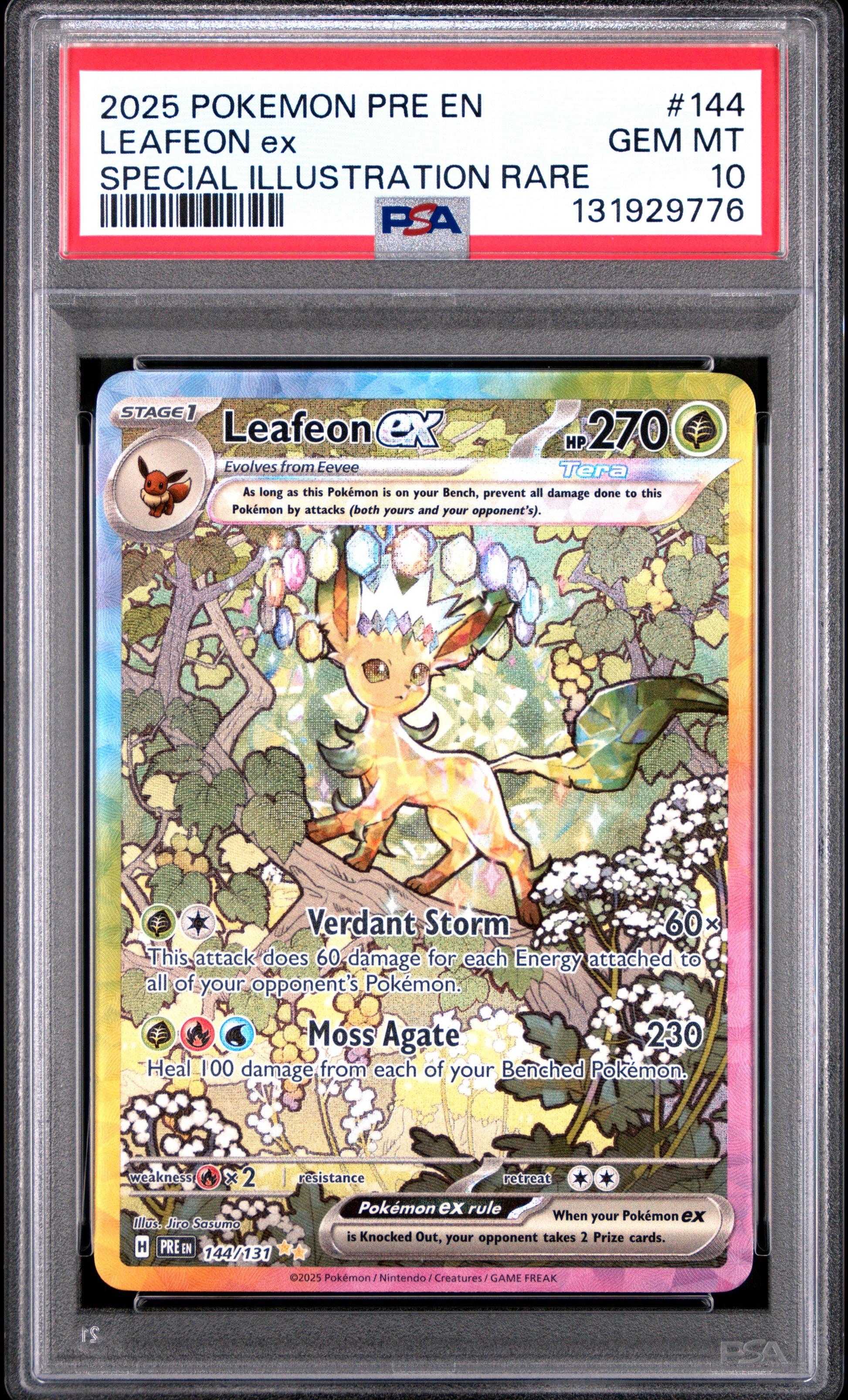PSA 10 2025 LEAFEON EX 144/131 PRISMATIC EVOLUTIONS