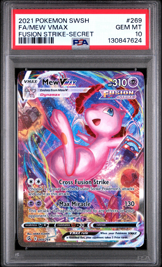 PSA 10 2021 MEW VMAX 269/264 FUSION STRIKE